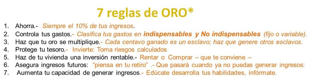 Reglas de ORO